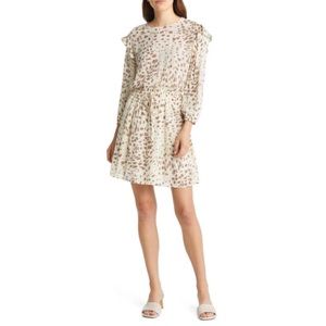 Rails Long Sleeve Tie Waist Dress in Puma